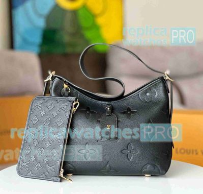 Copy L--V CarryAll PM Handbag Black Monogram M46288 